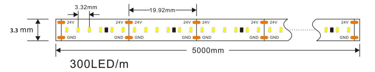 3mm wide super narrow led strip size